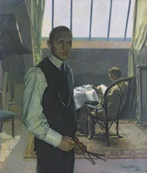 Autoportrét ve studiu, 1904